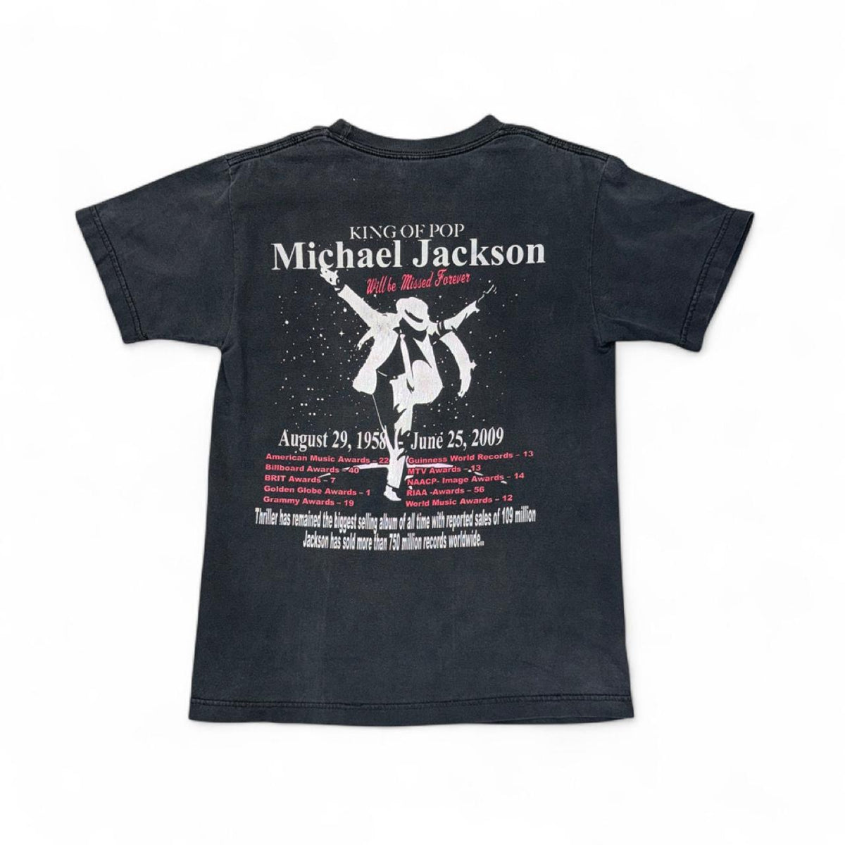 Michael Jackson Will Be Missed Forever Memorial T-Shirt — back