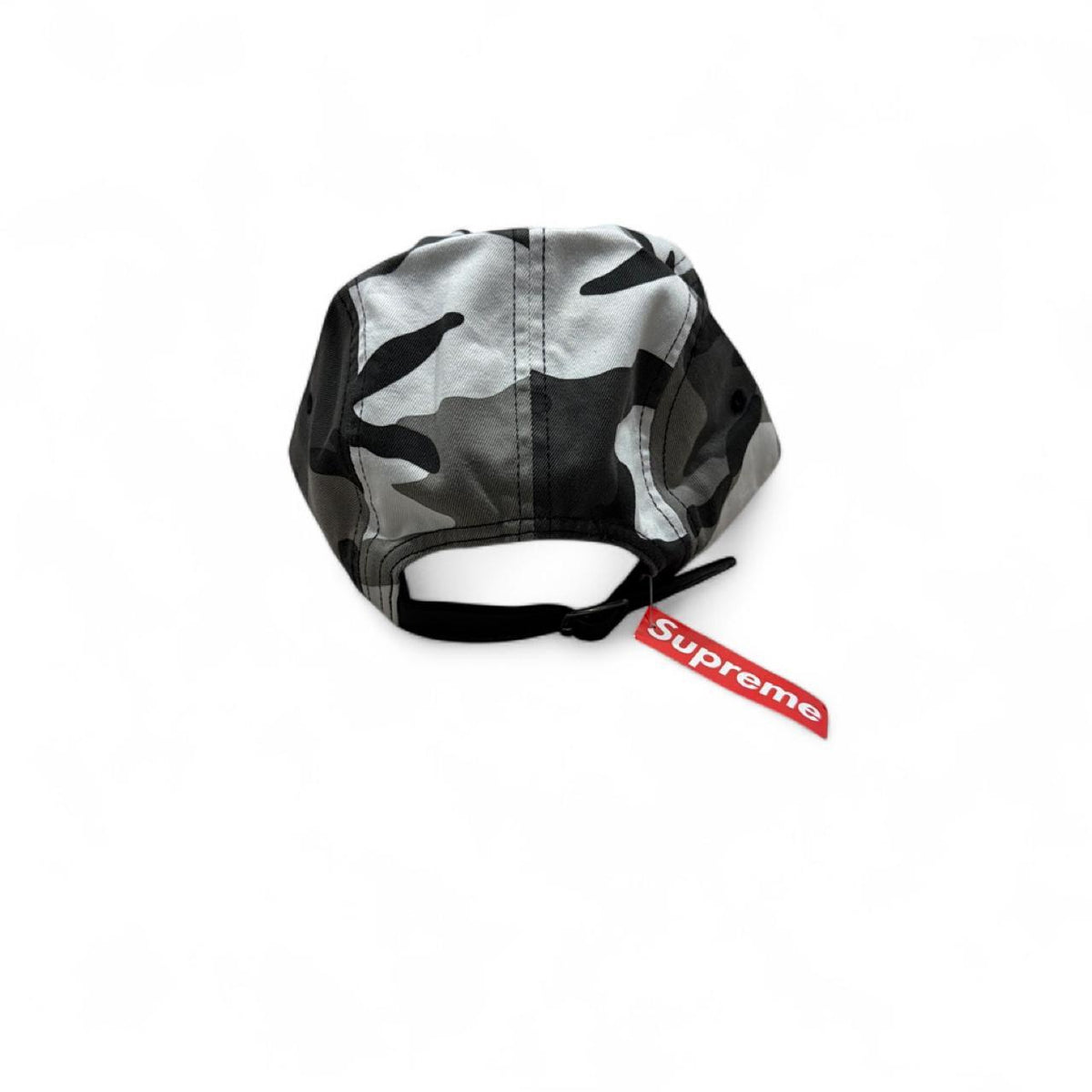 Supreme Washed Chino Twill Camp Cap — Grey Camo — back