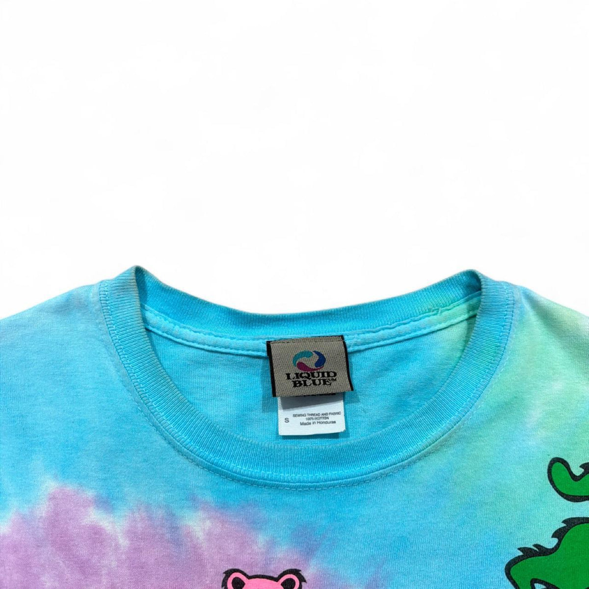 Grateful Dead Dancing Bears Tie-Dye T-Shirt — label