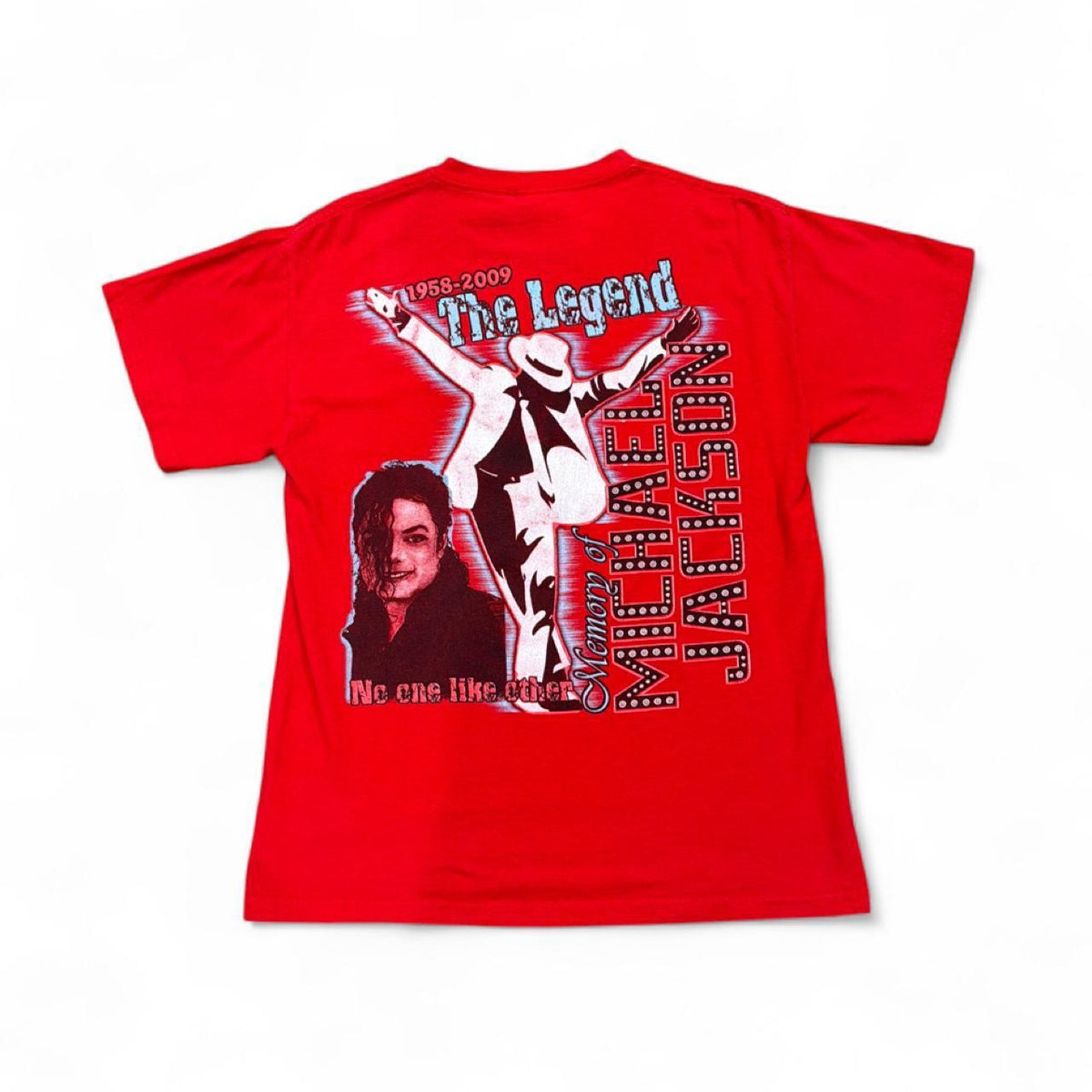 Michael Jackson The Legend Memorial T-Shirt — Red — back