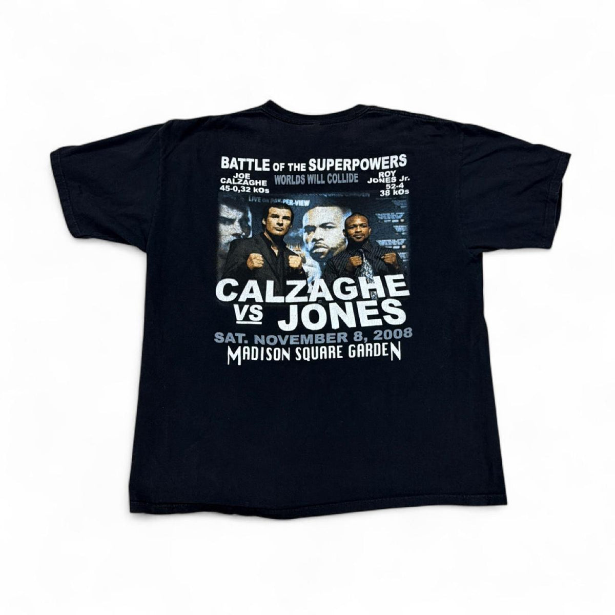 Calzaghe vs. Jones 2008 Boxing T-Shirt — back