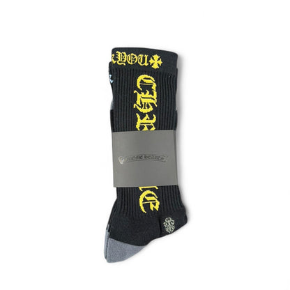 Chrome Hearts Logo-Embroidered Black Socks — detail 1