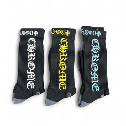 Chrome Hearts Logo-Embroidered Black Socks — detail 2
